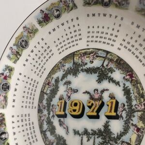 Vintage Wedgwood 1971 Cherub Calendar Plate